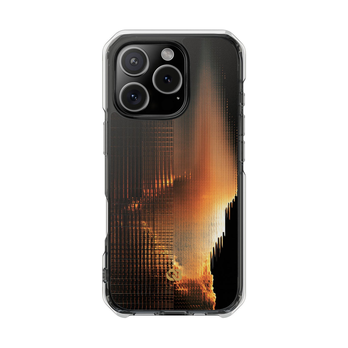 Luminous Grid · Clear Impact Magnetic Phone Case for iPhone · Black