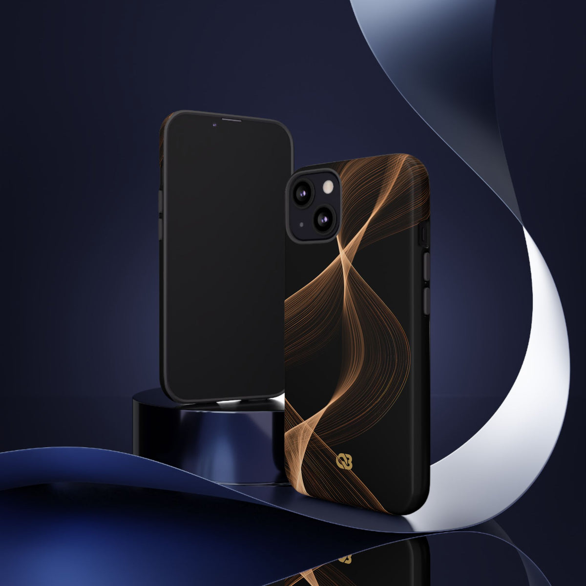 Amber Contour Flow · Tough Phone Case for iPhone · Black