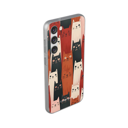 Elongated Cats Zwart Samsung S23 Plus Case - Soft