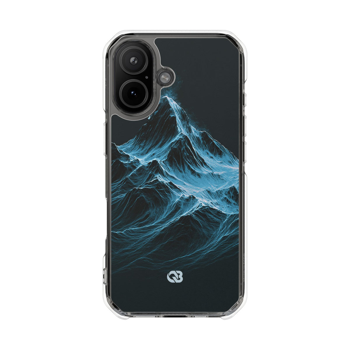 Nordic Frost Peak · Clear Impact Magnetic Phone Case for iPhone · Blue