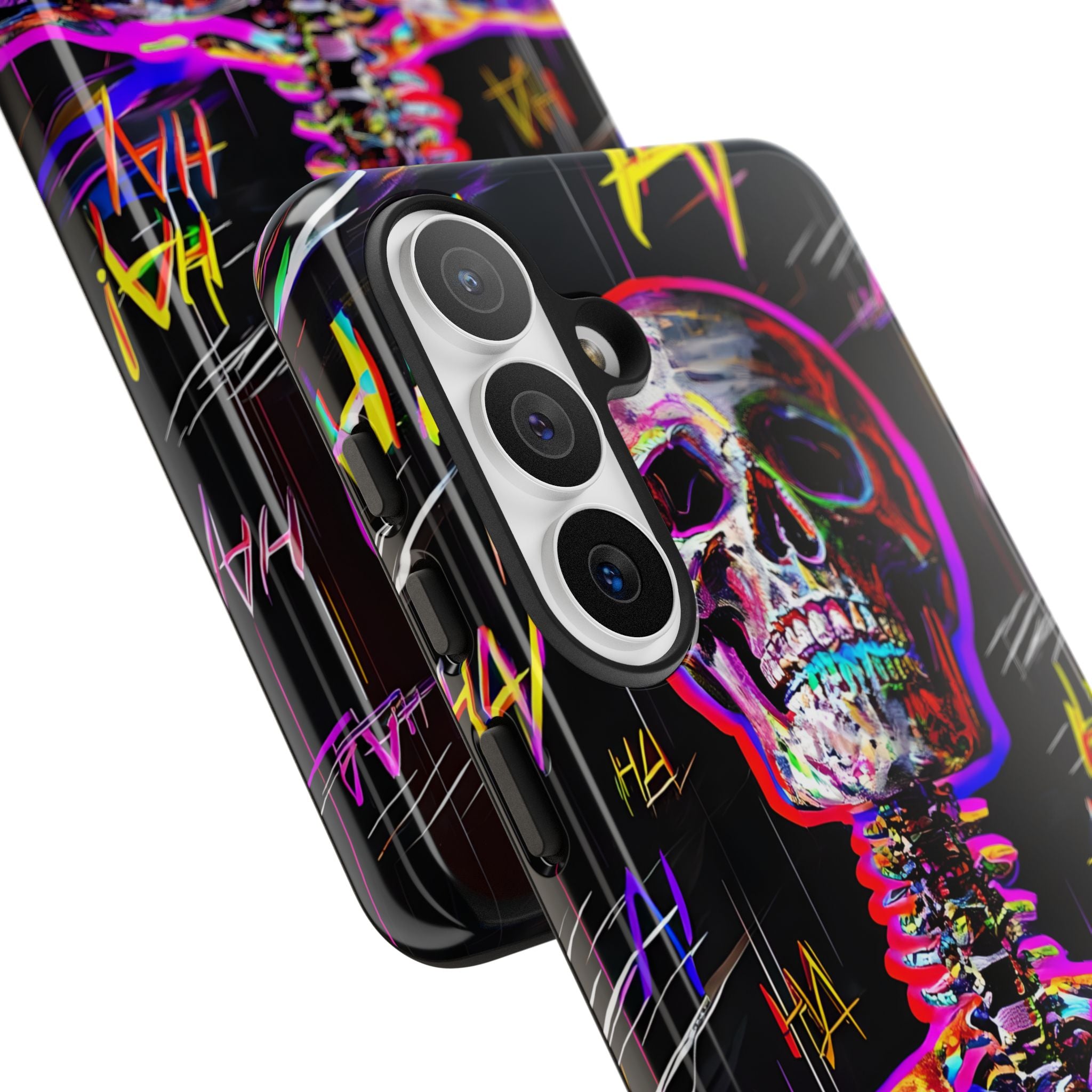 Neon Glitch Skeleton · Tough Handyhülle für Samsung
