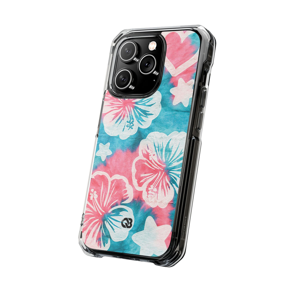Tropical Hibiscus Bloom · Clear Impact Magnetic Phone Case for iPhone · Teal