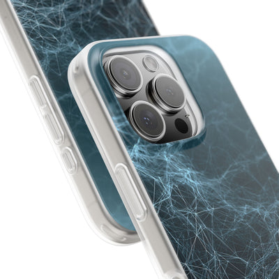 Teal Lite Phone Case for iPhone - Arctic Neural Mesh