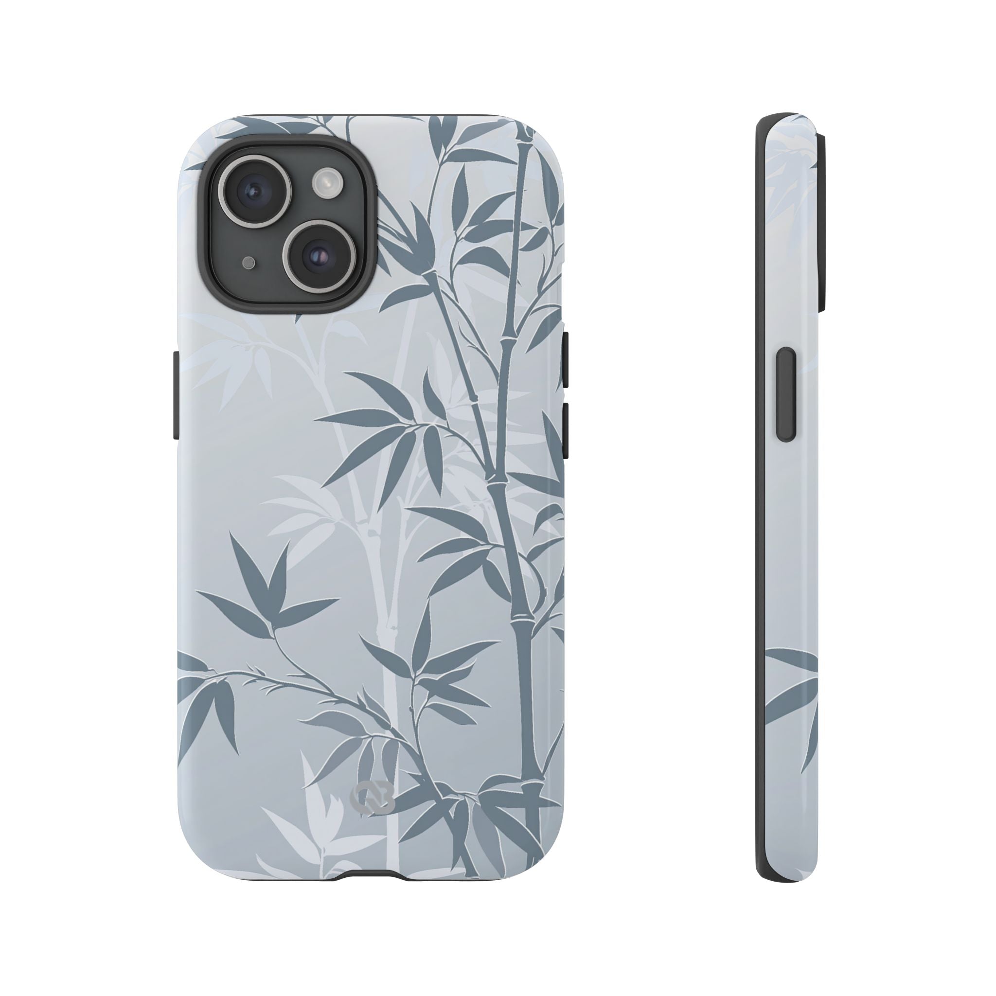 Blue Tough Phone Case for iPhone - Slate Bamboo Shadow