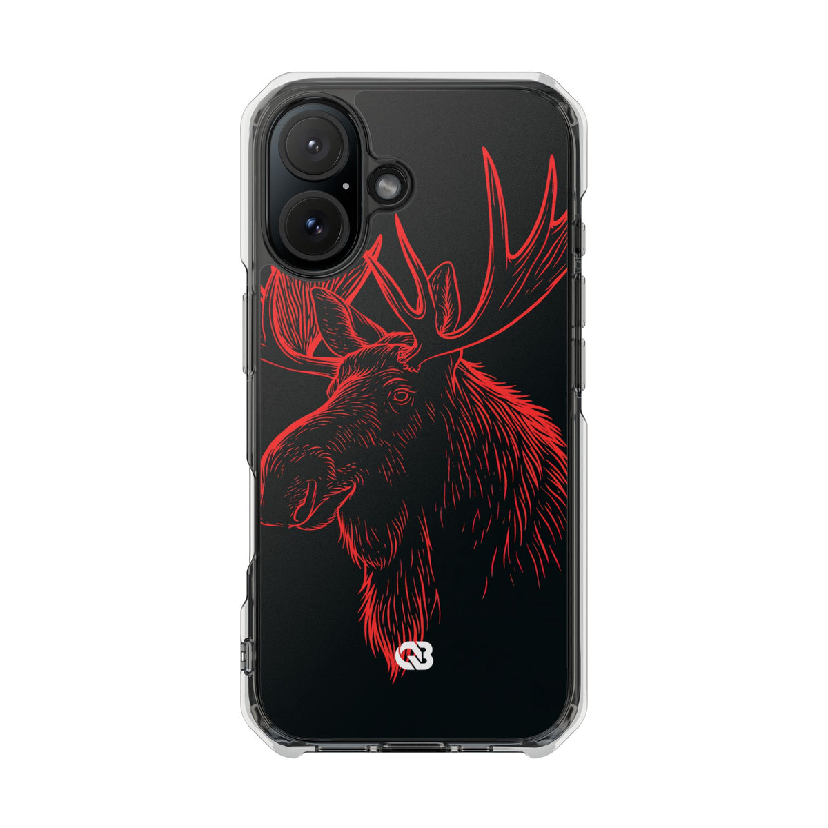 Nordic Elk · Clear Impact Magnetic Phone Case for iPhone · Black