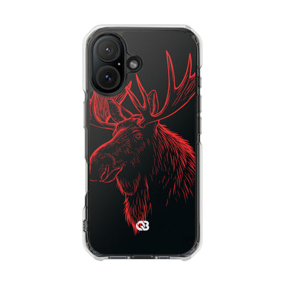 Nordic Elk · Clear Impact Magnetic Phone Case for iPhone · Black