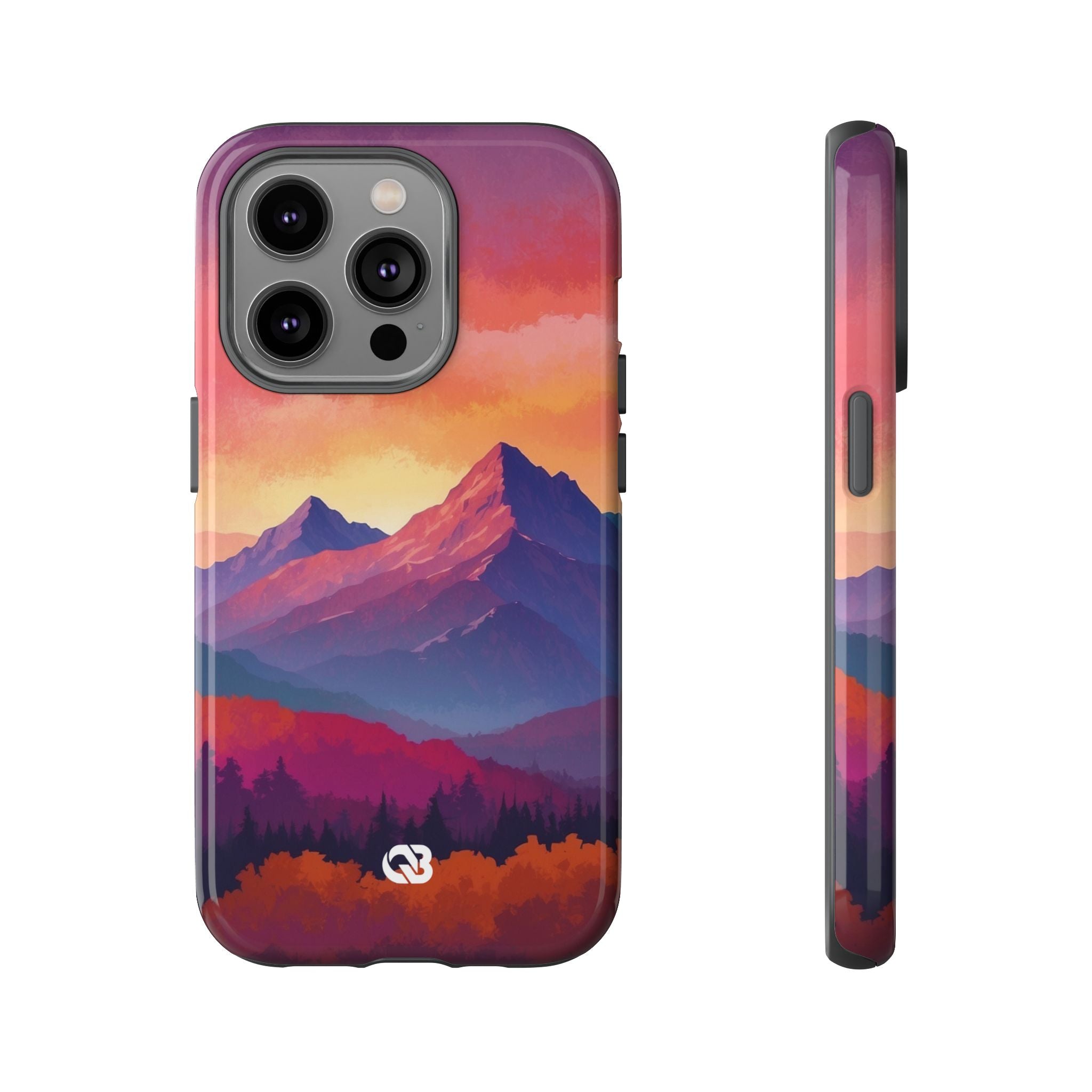 Crimson Mountain Dusk · Tough Phone Case for iPhone
