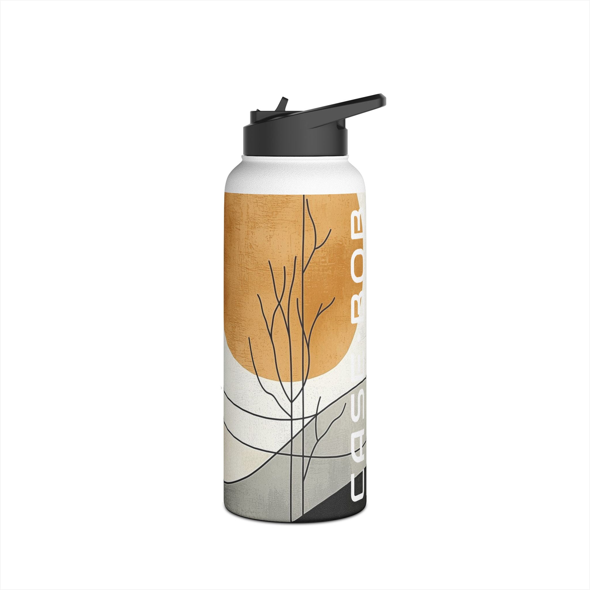 Orange Eclipse Trees - Stainless Steel Water Bottle