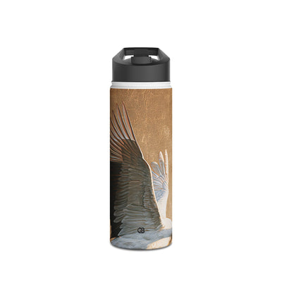 Golden Crane Flight · Insulated Water Bottle · Gold