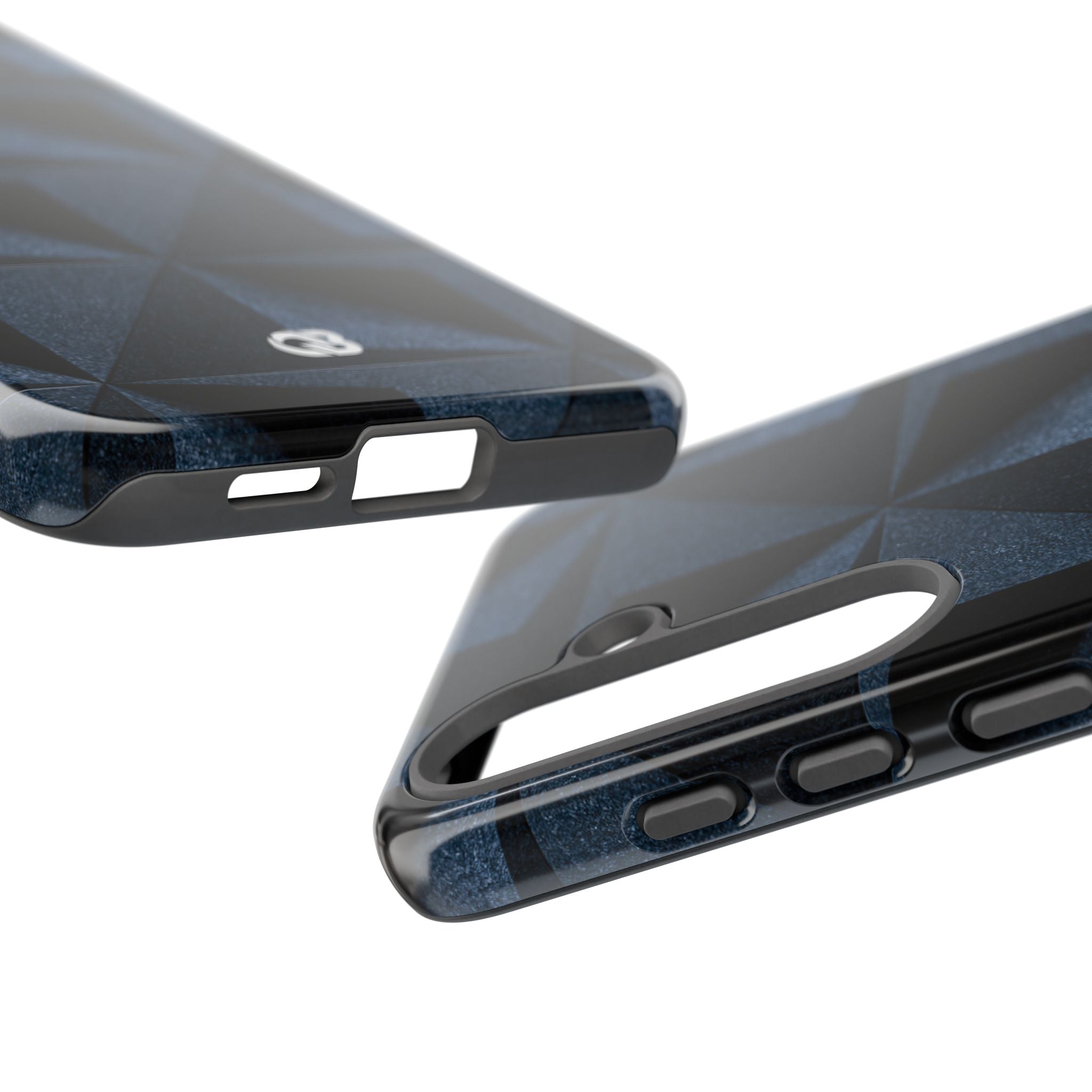 Blue Tough Phone Case for Samsung - Indigo Basalt Facets