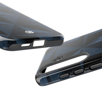 Blue Tough Phone Case for Samsung - Indigo Basalt Facets