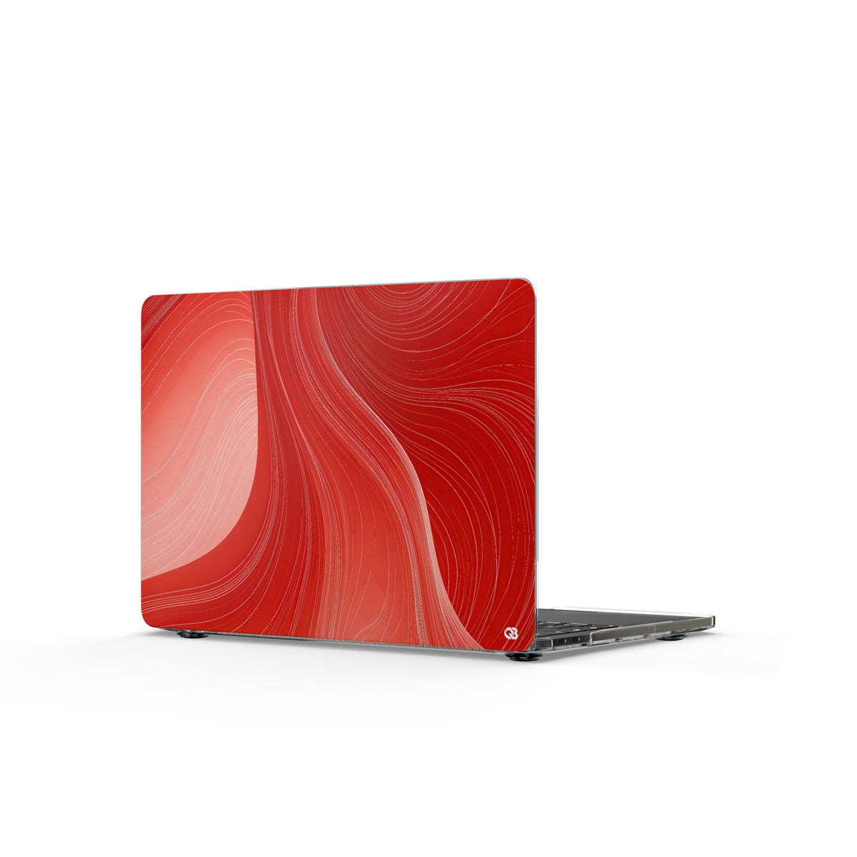 Crimson Contour · Clear Hard Case for MacBook · Red