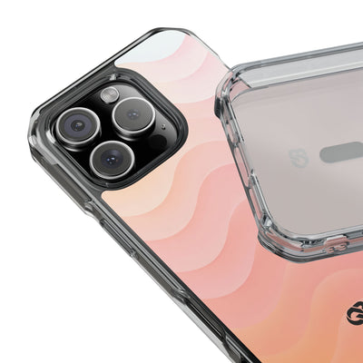 Blush Horizon Waves · Clear Impact Magnetic Phone Case for iPhone · Pink