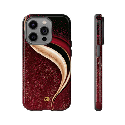 Gilded Crimson Flow · Tough Phone Case for iPhone · Red
