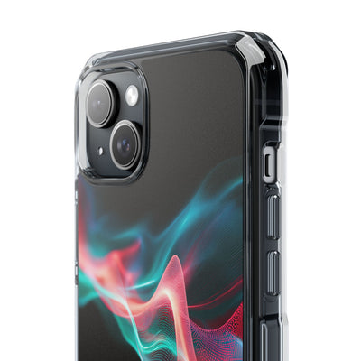 Digital Frequency · Clear Impact Magnetic Phone Case for iPhone · Black