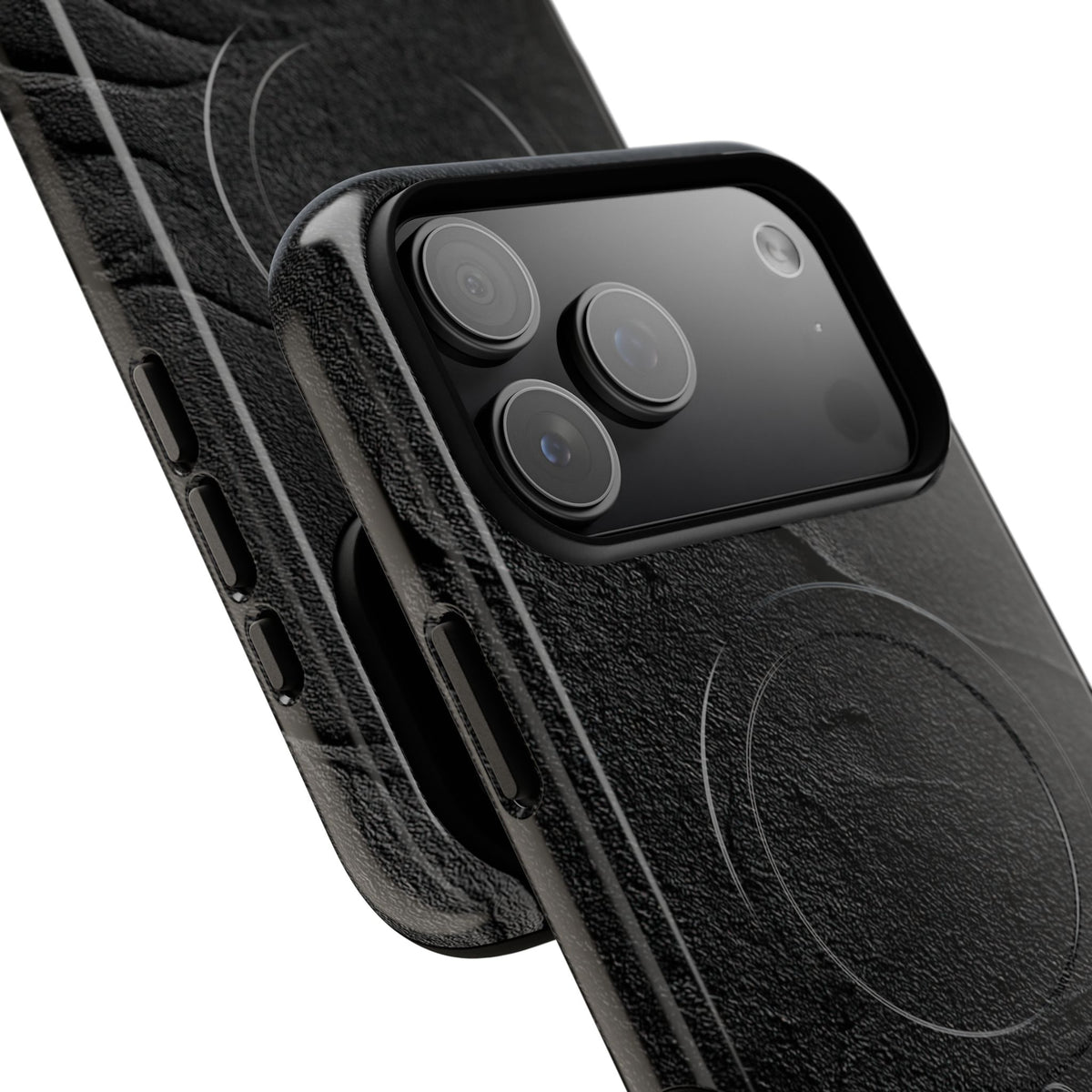 Obsidian Stucco Relief · Tough 2.0 Magnetic Phone Case for iPhone · Black