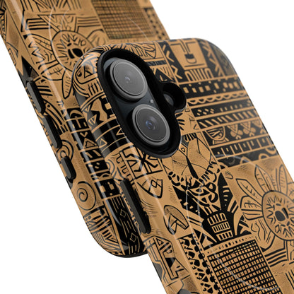 Tribal Faces iPhone 16 Case - Tough+