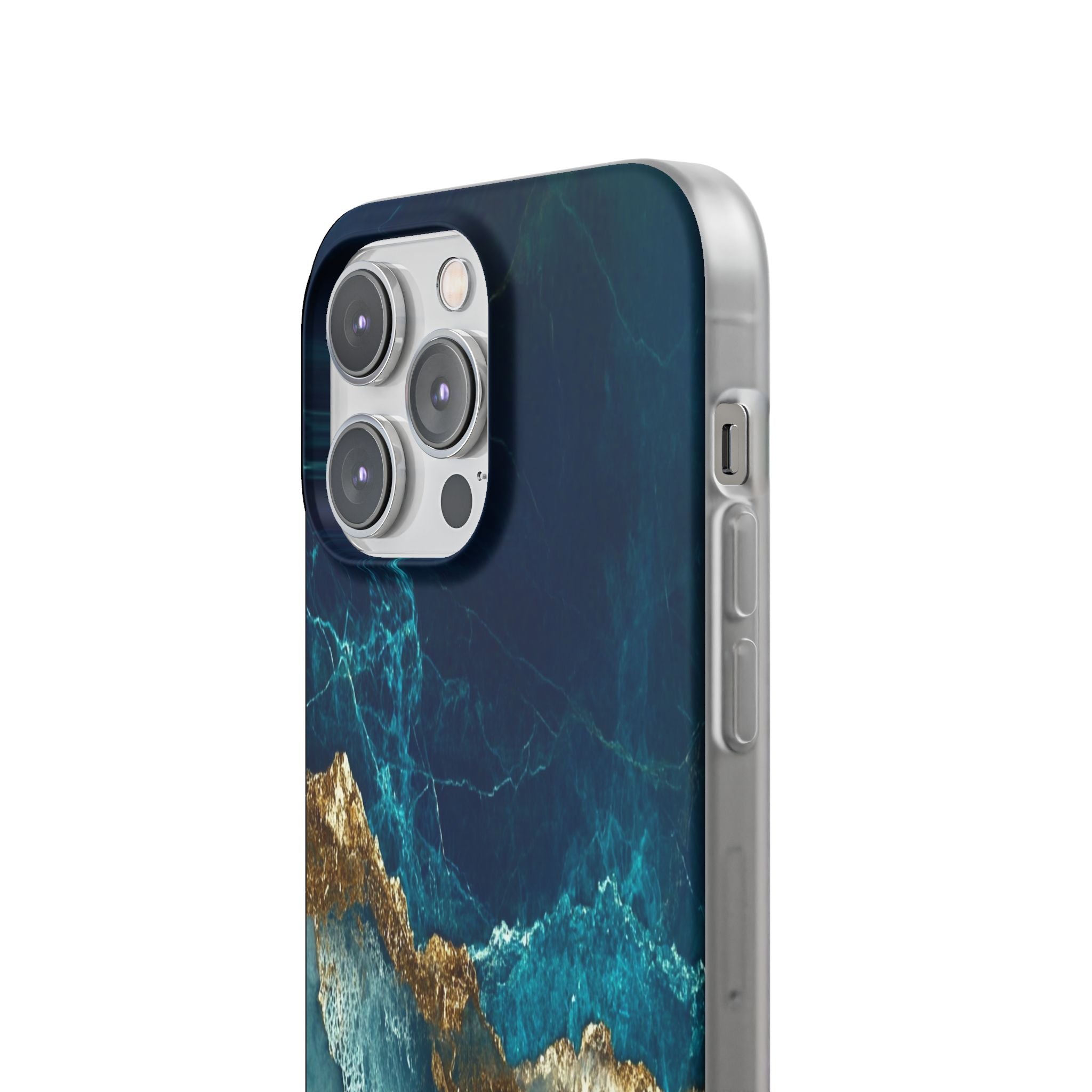 Jagged Gold Split iPhone 14 Pro Max Case - Soft