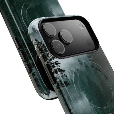 Green Tough 2.0 Magsafe Phone Case for iPhone - Misty Evergreen Mirror