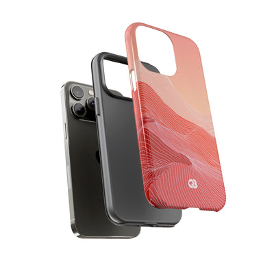 Coral Ridge Contours · Tough Phone Case for iPhone · Red