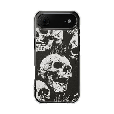 Punk Skull Riot · Clear Impact Magnetic Phone Case for iPhone · Black