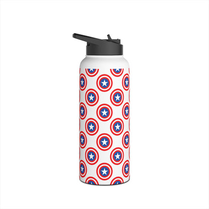 Star Shield Pattern - Stainless Steel Water Bottle