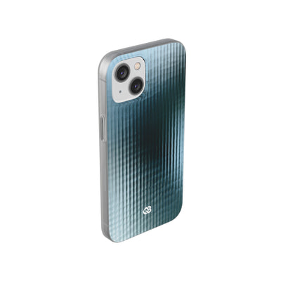 Blue Lite Phone Case for iPhone - Glacial Reeded Glass