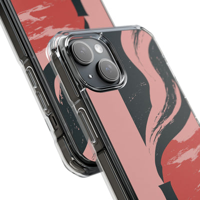 Pink Impact MagSafe Phone Case for iPhone - Cinder Rose Plume