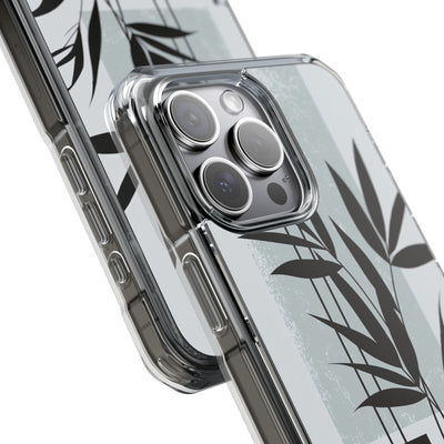 Grey Impact MagSafe Phone Case for iPhone - Sage Bamboo Noir