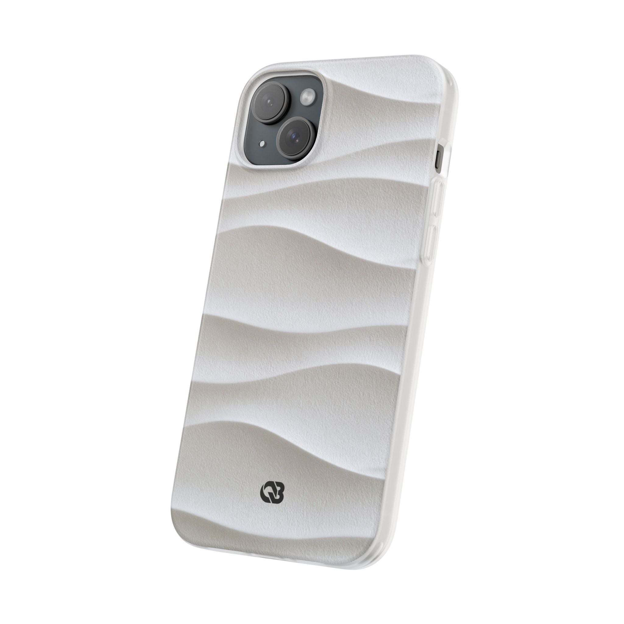 White Lite Phone Case for iPhone - Arctic Flow Ridges