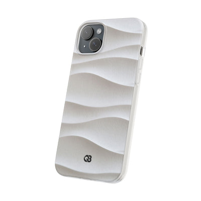 White Lite Phone Case for iPhone - Arctic Flow Ridges
