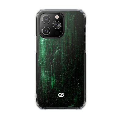 Emerald Void · Clear Impact Magnetic Phone Case for iPhone ·  Green