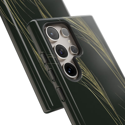 Green Tough Phone Case for Samsung - Midnight Gilded Grass