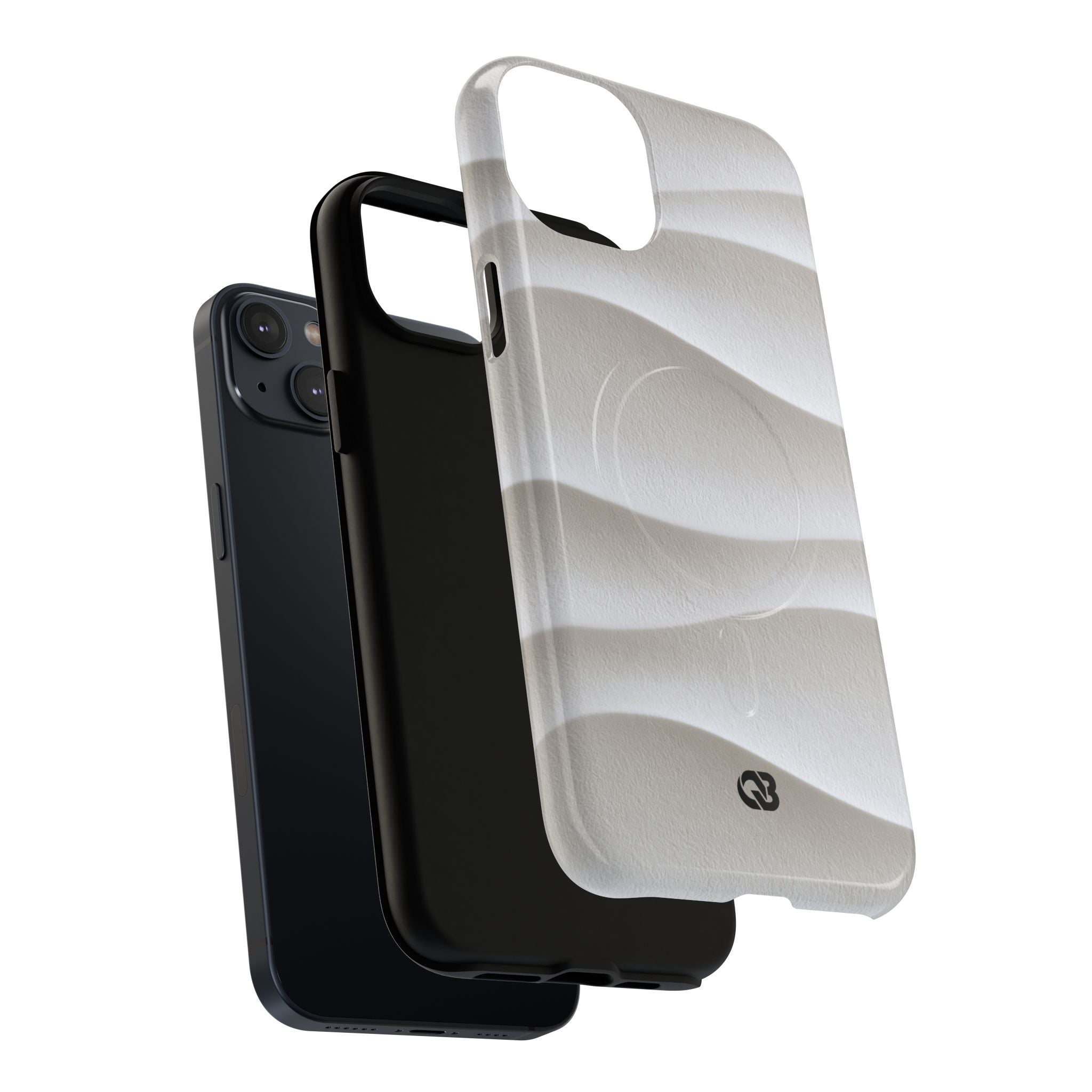 White Tough 2.0 Magsafe Phone Case for iPhone - Arctic Flow Ridges