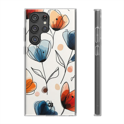 Ink Watercolor Tulips · Soft Phone Case for Samsung