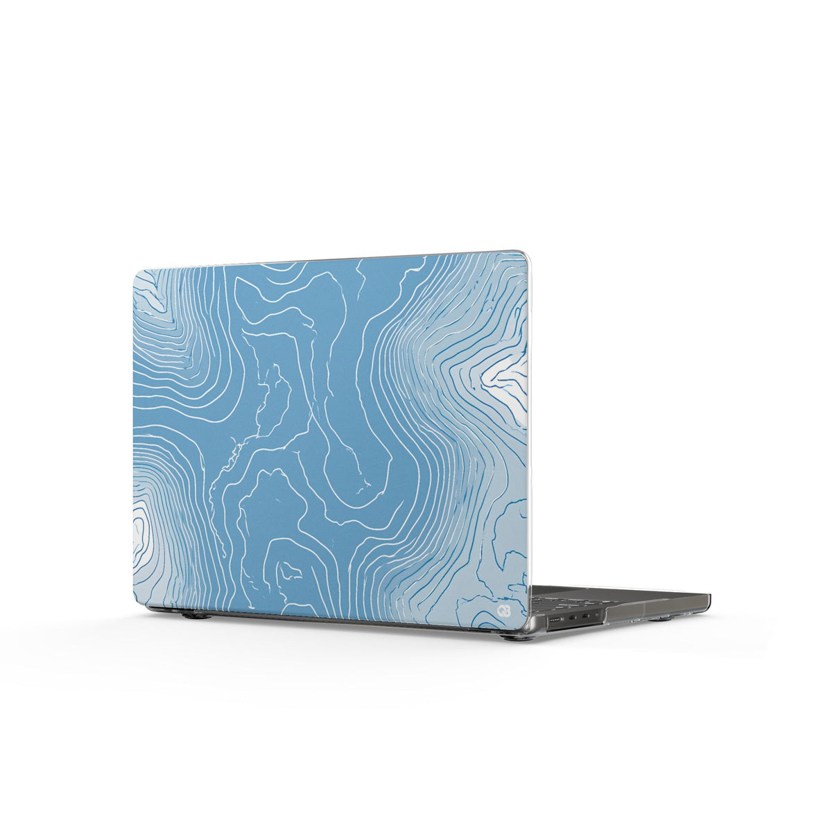 Glacial Basin Topo · Clear Hard Case for MacBook · Blue