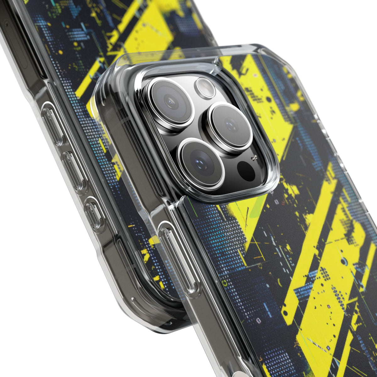 Acid Hazard · Clear Impact Magnetic Phone Case for iPhone ·  Yellow