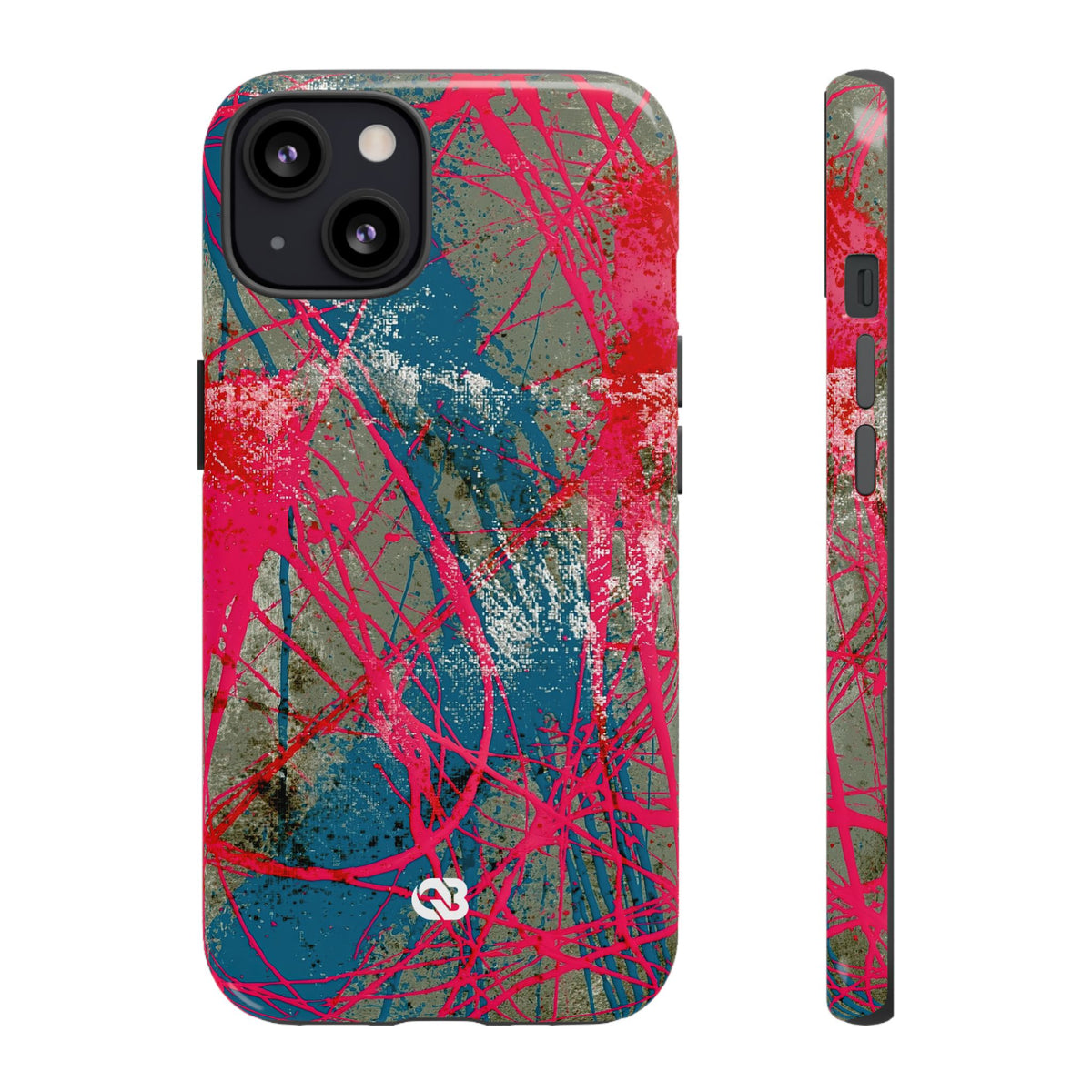 Neon Static Drip · Tough Phone Case for iPhone · Pink