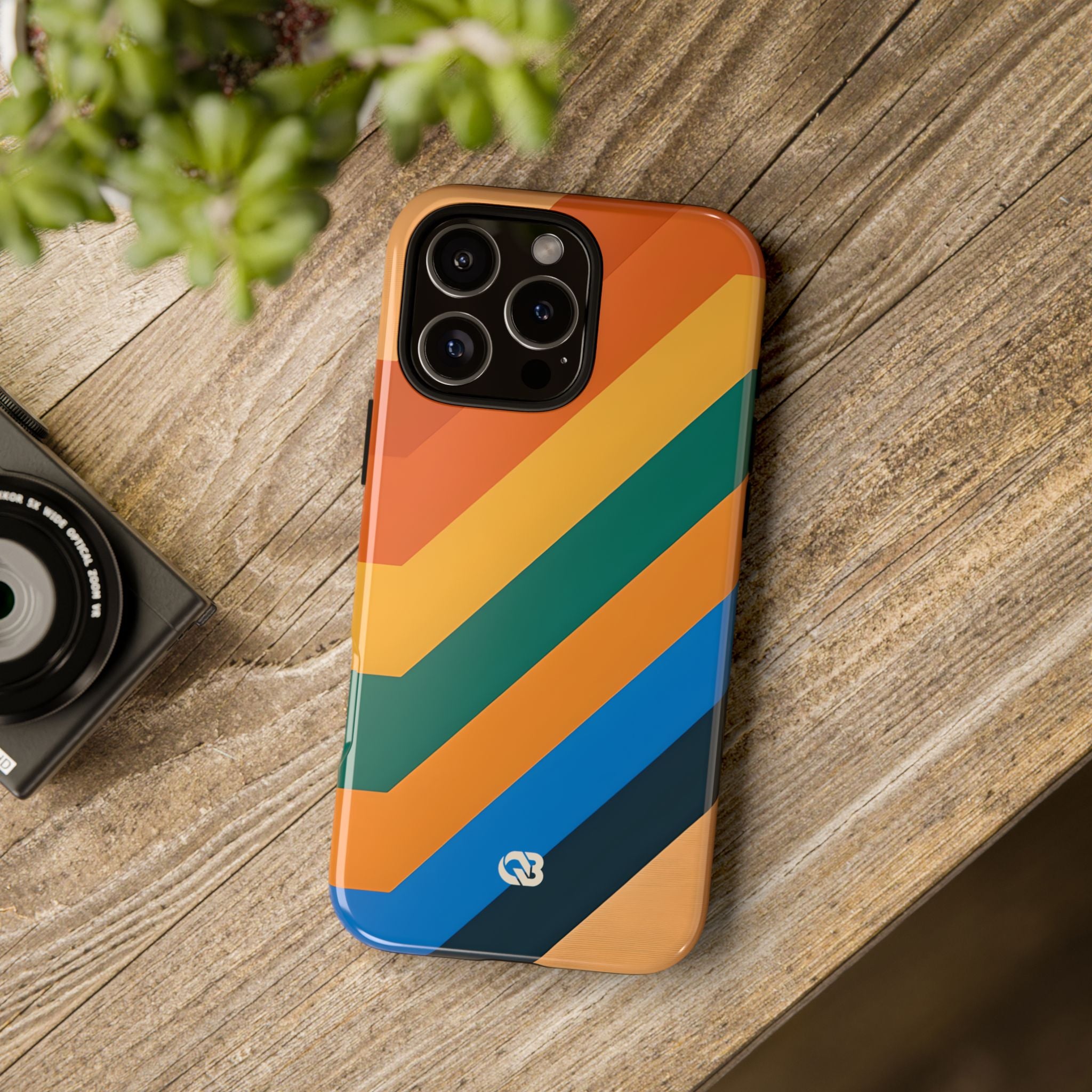 Retro Ridge Lines · Tough Hoesje voor iPhone