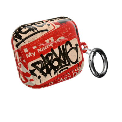Slap Tag Collage · Hard Case for AirPods & AirPods Pro · Red