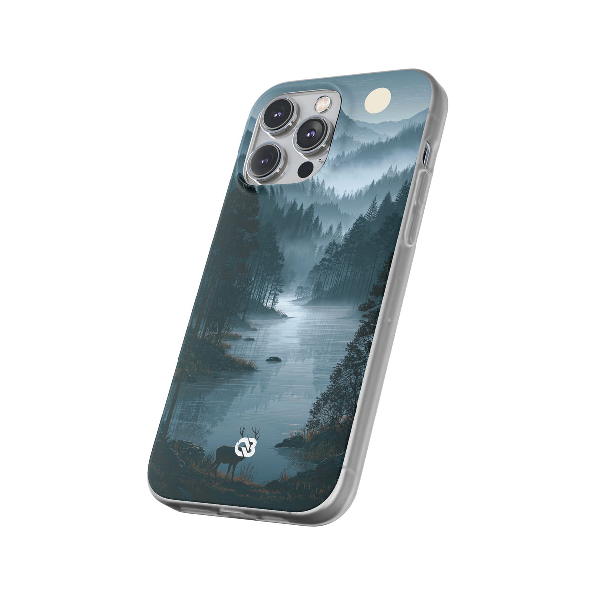 Silent Nordic Fjord · Lite Phone Case for iPhone ·  Blue