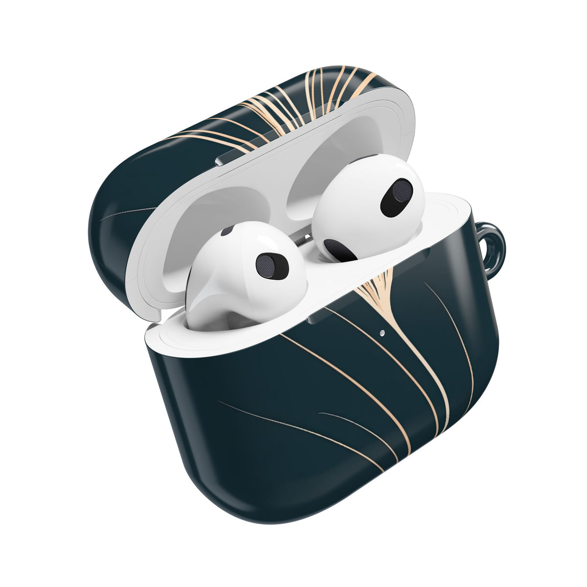Botanical Contour · Hard Case for AirPods & AirPods Pro · Teal