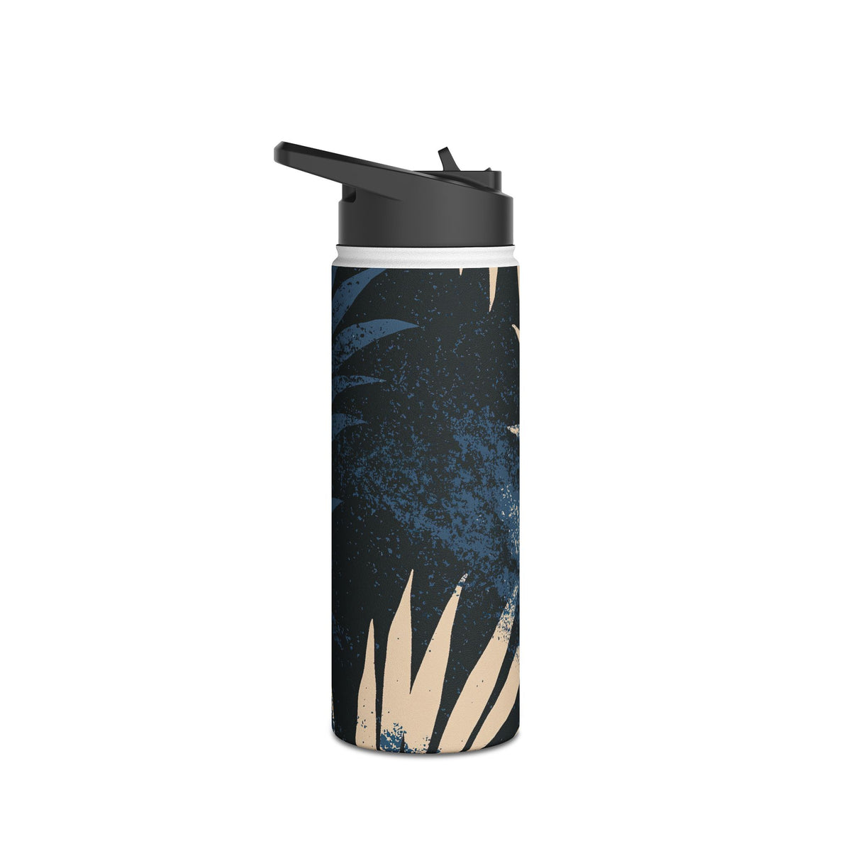 Indigo Palm Horizon · Insulated Water Bottle · Blue