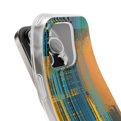 Cyber Glitch Stream · Lite Phone Case for iPhone ·  Teal