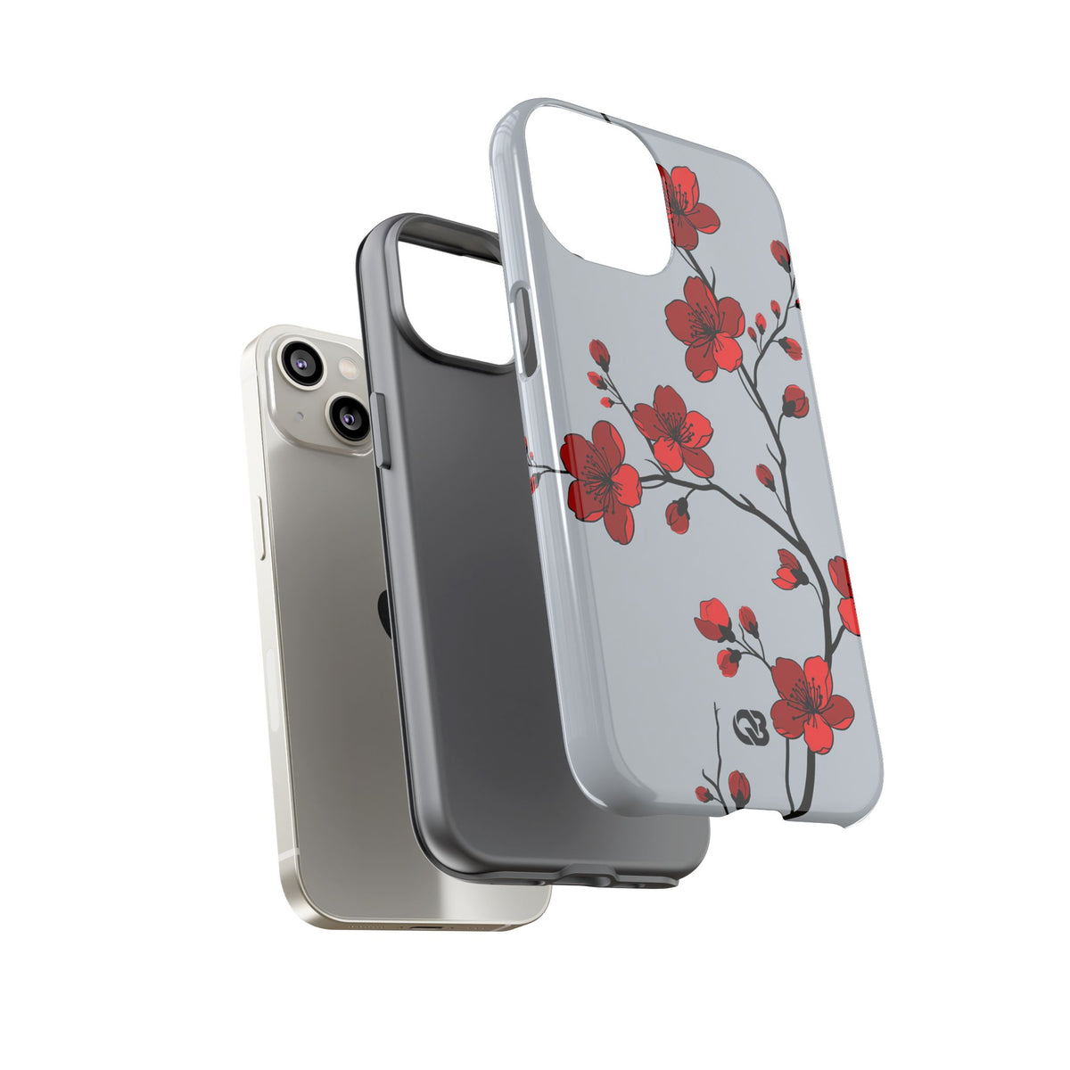 Scarlet Plum Blossom · Tough Phone Case for iPhone · Red