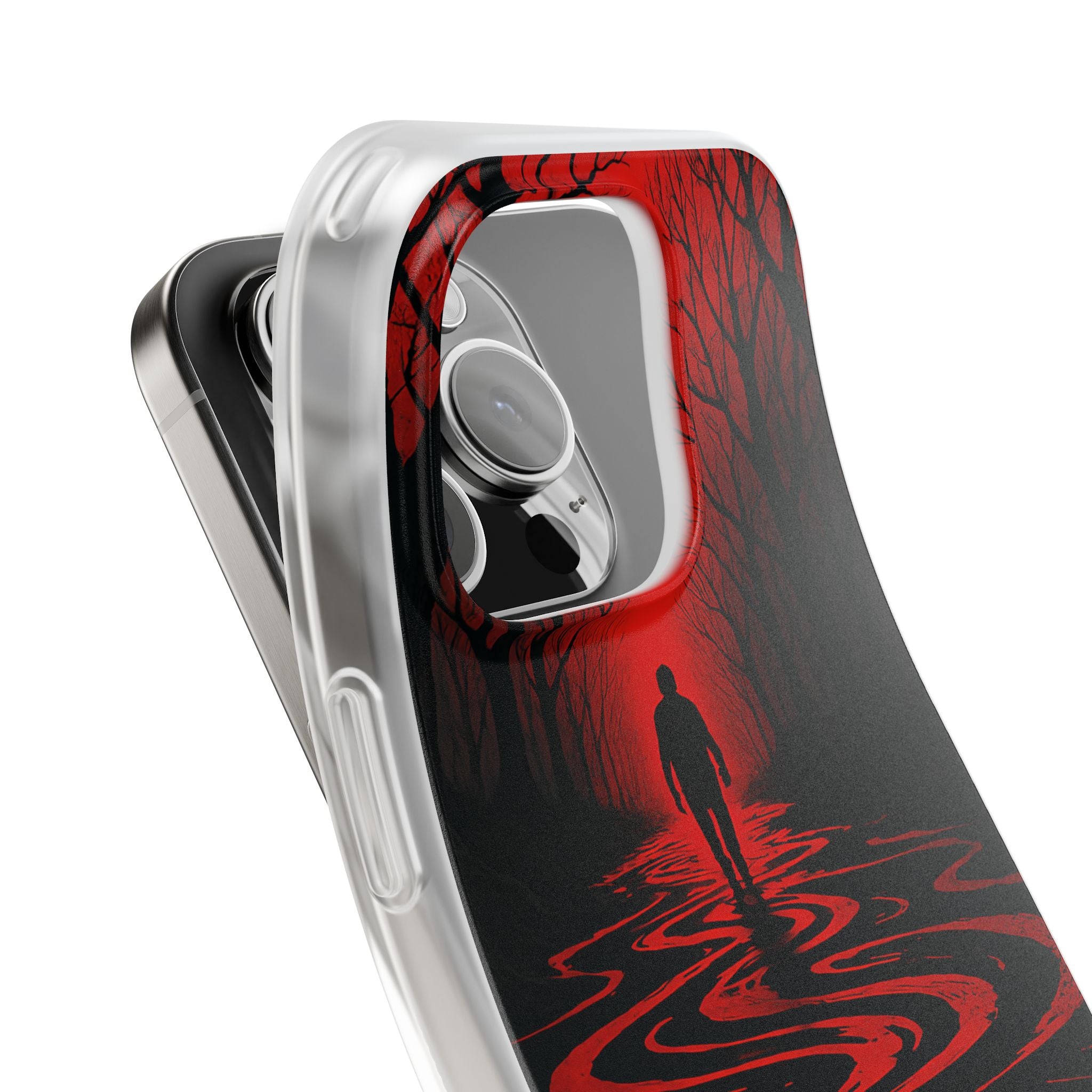 Crimson Shadow Path · Soft Phone Case for iPhone
