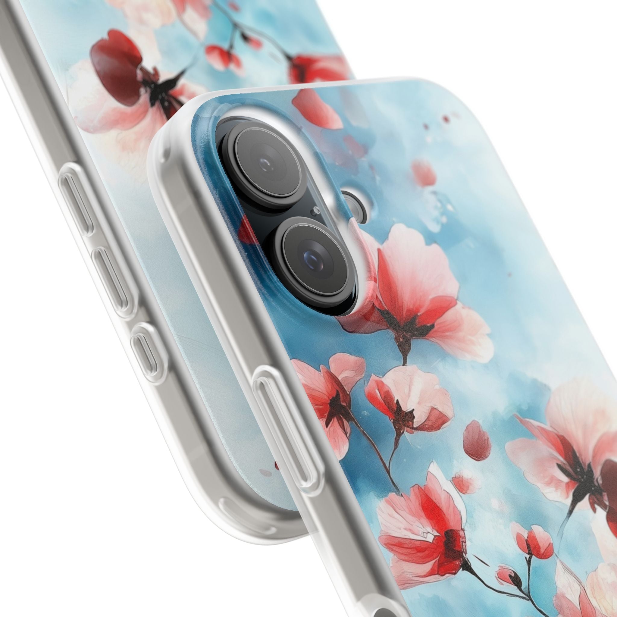 Pink Blossom Drift iPhone 16 Case - Soft