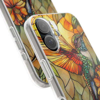 Amber Glass Hummingbird · Soft Phone Case for iPhone