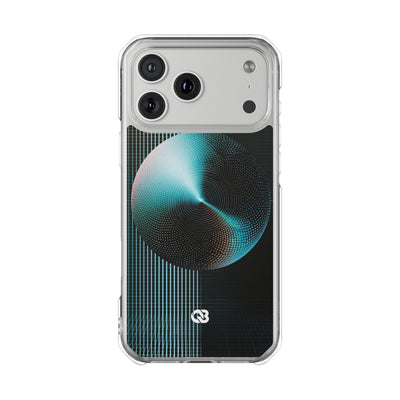 Blue Impact MagSafe Phone Case for iPhone - Cyan Vector Sphere