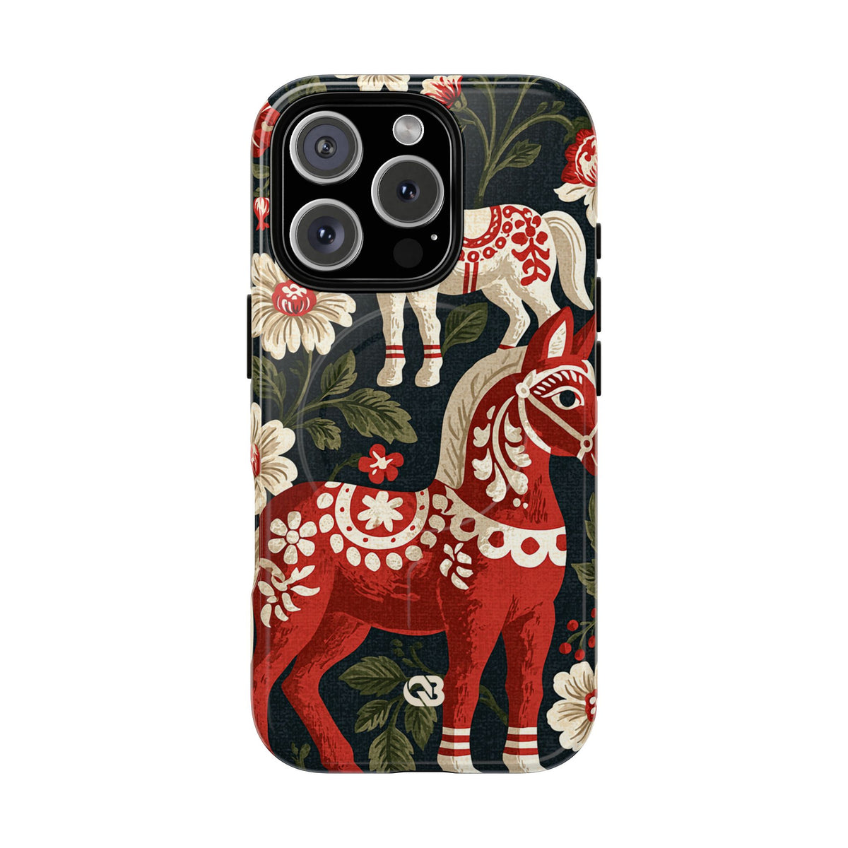 Nordic Dala Meadow · Tough 2.0 Magnetic Phone Case for iPhone · Red